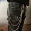 Bluelover 1 / 2 / 3 Lớp Dây Kim Loại Dài Dây Xích Ro Punk Móc Quần Quần Eo Liên Kết Ví Kim Loại Dây Xích Móc Khóa Vòng Móc Khóa HipHop Trang Sức Mới