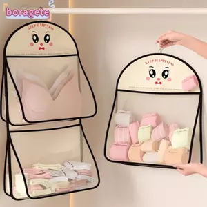 Túi đựng đồ lót BORAGETE, Túi treo tất nhiều lớp 1 / 2 / 3 lớp, có móc treo Túi dung tích lớn