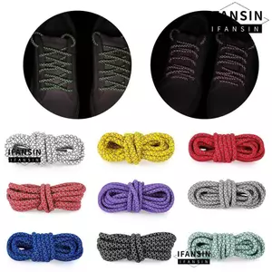 IFANSIN 1 Cặp Dây Giày Sneaker 100CM / 140CM, Dây Giày Thể Thao Thay Thế Nhiều Màu Sắc, Dây Giày Tròn Phản Quang Polyester Thời Trang