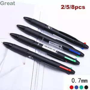 GREA 2 / 5 / 8 chiếc 0.7mm 4 trong 1 Bút Gel bán chạy có thể thu vào mịn