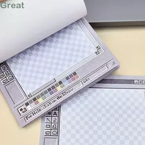 Tấm ghi nhớ 250 tờ TUYỆT VỜI, Bảng vẽ máy tính Giấy dán vuông, Sáng tạo Retro Độc đáo Notepad Học sinh