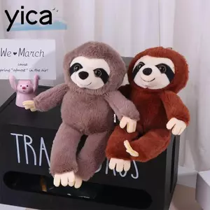Mặt dây chuyền nhỏ YICA Sloth, Móc khóa Con lười động vật nhồi bông mềm, Mặt dây chuyền di động Mô phỏng Móc khóa lười sang trọng