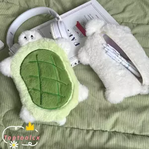 Túi đựng bút TOPTOOLCX, Túi văn phòng phẩm sang trọng Little Turtle, Quà tặng bút chì đa chức năng dung tích lớn dễ thương