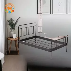 CANAMEK 1 Cái 1: 12 Nhà Búp Bê Thu Nhỏ Sắt Búp Bê Giường Mô Hình Búp Bê Mini Nội Thất Mô Phỏng Giường Phòng Ngủ DIY Phụ Kiện Đồ Chơi CSF