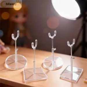 Giá đỡ búp bê EDIWANY, giá đỡ trưng bày BJD trong suốt, điều chỉnh chiều cao, chống trượt