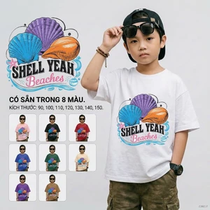 Áo thun bé trai basic Mềm mịn Cho bé 2-12 tuổi Dễ phối đồ