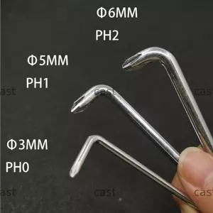 CAST 3 Cái / bộ Tua Vít Khuỷu Tay Chuyên Nghiệp Uốn Cong PH0 PH1 PH2 Cho Fender Không Gian hẹp Hai Đầu
