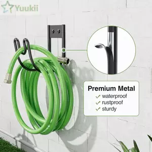 Móc treo vòi vườn YUUKII, Kim loại sắt Lắp đặt dễ dàng Móc ống nước sân vườn, Móc lưu trữ treo tường bền bỉ Tổ chức ống nước