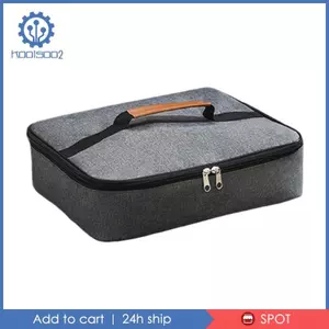 Túi Ăn Trưa Lớn Dây Kéo Đôi Cách Nhiệt Làm Mát Chống Thấm Nước Nhẹ Hộp Cơm Trưa Túi Tote Cho Trường Học Du Lịch Cắm Trại Ngoài Trời