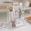 CATIYAHA Giá Để Đồ, Văn Phòng Phẩm Ba Lưới Đựng Bút Acrylic, Vuông Trong Suốt Dung Tích Lớn Kệ Trang Điểm Trường Học