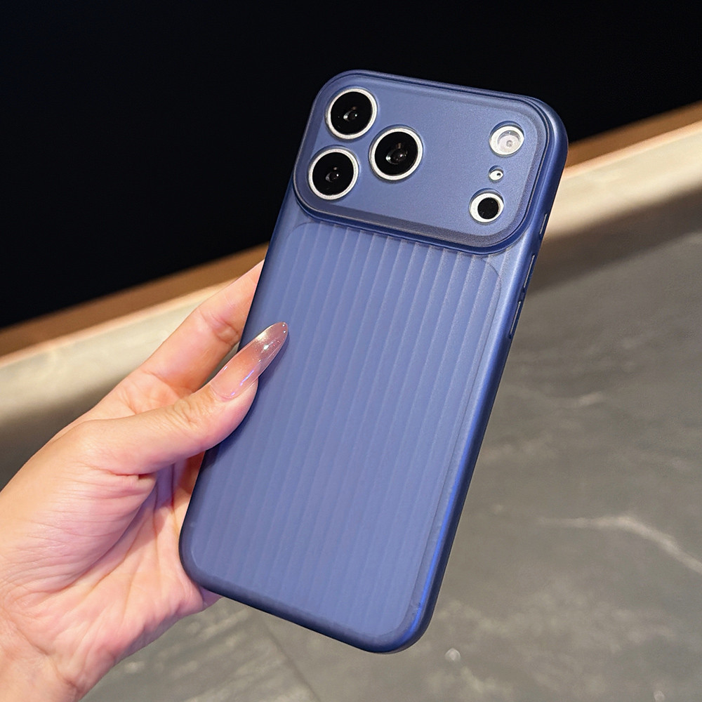 Ốp Điện Thoại Mềm Mờ Sọc Dọc Cho iPhone 17 Pro Max 16 Plus 15 14 13 12 11 Vỏ Bảo Vệ Chống Sốc