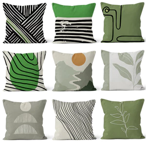 Matcha Xanh Phong Cách Bắc Âu Sofa Gối Đầu Giường Sang Trọng Gối Văn Phòng Nghỉ Trưa Eo Hỗ Trợ In Đệm26062402