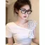 Áo thun ngắn tay kiểu dáng rộng không đều phong cách Hàn Quốc dành cho nữ Thiết kế mùa hè Niche Hot Girl Slanted Vai Top
