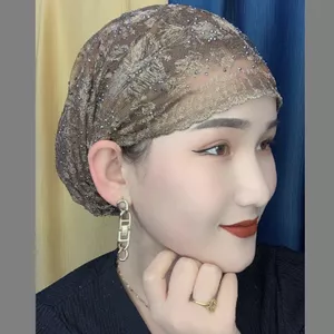 Tóc Thời Trang Khăn Trùm Đầu Mũ Ánh Sáng Mỏng Quấn Mũ Cọc Mũ Xuân Hè Mũ Nữ Ren Gạc