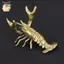 Đồng Chắc Chắn Crayfish Trang Trí Vintage Động Vật Bút Để Bàn Trang Trí Thủ Công Bộ Sưu Tập Tôm Hùm Các Bức Tượng Trà Thú Cưng ELWW