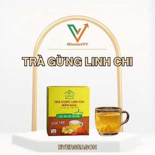 Trà gừng linh chi hòa tan hộp 20 gói 10gr Bốn Mùa Everseason