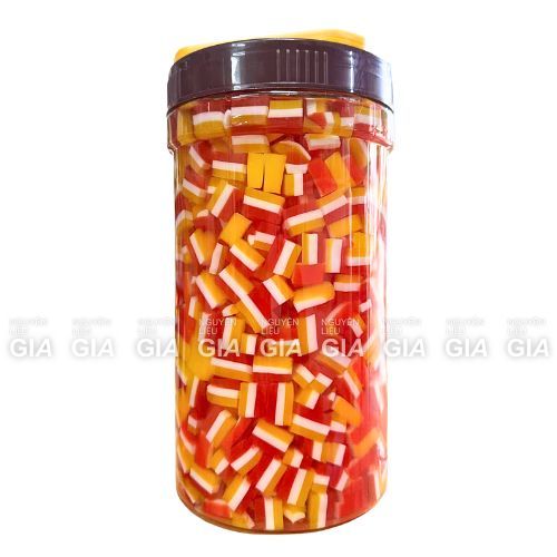 Thạch topping Chính Long hũ 2kg3 - THẠCH 3D TRÁI CÂY