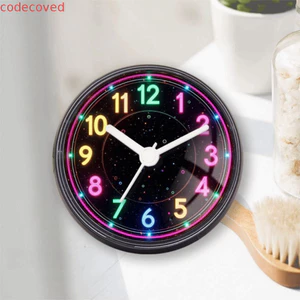 Đồng hồ treo tường CODECOVED, Đồng hồ hút dây kéo tập thể dục tiện dụng, Số đầy màu sắc Chống nước Màu Neon Đồng hồ tắm chống sương mù Phòng tắm