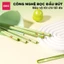 Hộp 10 bút Chì Gỗ Deli 2B/ HB Xanh Matcha Cao Cấp – Thiết Kế Tam Giác Chống Mỏi Tay Ngòi 3.2mm Viết Êm Khó Gãy