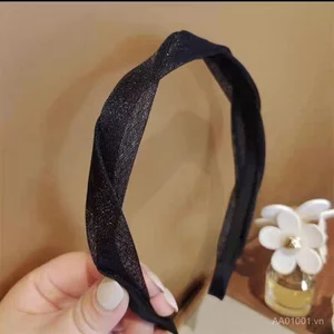 Nhập Khẩu Organza Phong Cách Chữ Thập Băng Đô Thoải Mái Không Dính Tóc Kẹp Ra Áp Lực Hàng Ngày Tóc Đầu Hang 0VPO