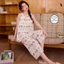 Bộ đồ ngồi yếm nữ kèm miếng đệm tích hợp và quần crop để thư giãn trong nhà hàng ngày ngọt ngào Thư giãn trong nhà thông thường Nghỉ ngơi tại nhà và thời gian giải trí mùa hè