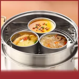 Cod thép không gỉ hấp trứng bát có nắp đậy Set container thực phẩm cho nhà bếp Bộ đồ ăn