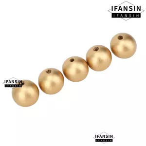 FANSIN 100 Chiếc Hạt Gỗ, Gỗ Vàng 20 Mm Hạt Tròn Bằng Gỗ, Nhẹ 20 Mm DIY Trang Sức Đính Hạt Tiếp Liệu Ngày Lễ Handmade Quà Tặng Trang Trí Sản Xuất