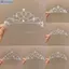 Bluelover Thái Vàng Cưới Phụ Kiện Tóc Pha Lê Kim Cương Giả Cưới Tiaras Và Vương Miện Mũ Đội Đầu Tóc Trang Trí Mới