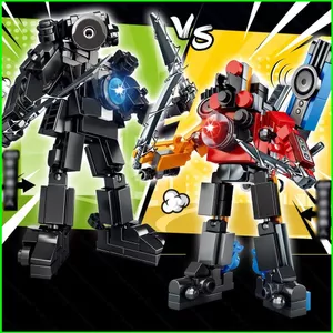 PS1 8 Chiếc Skibidi Nhà Vệ Sinh Khối Xây Dựng 4 Combo Titan Màn Hình Người Titan Loa Người Hình Búp Bê Đồ Chơi Cho Trẻ Em SP1