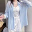Áo sơ mi chống nắng PYCOU, Áo dài tay chống nắng dáng rộng vừa vặn, Áo sơ mi lụa băng bảo vệ chống nắng nhẹ 2026 dành cho nữ
