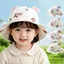 WANYEDI Mũ chống nắng cho bé, Mũ chống nắng Cotton in hình gấu, Quà tặng Tai gấu mềm cho trẻ sơ sinh Mũ xô trẻ em