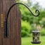 THEGIRL8B Giá đỡ móc treo cây, Móc treo cây màu đen 16 Inch, Móc treo kim loại Sắt chịu lực nặng Móc treo tường chống gỉ Sử dụng trong nhà