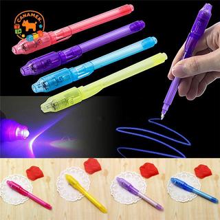 CANAMEK Mới 2 in1 Bút Mực Vô Hình Có Ánh Sáng UV Magic Bí Mật Tin Nhắn Đánh Dấu Spy CSF