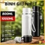 Bình giữ nhiệt 316cao cấp, kèm cốc trà, dung tích 1000/800ml, màu đen/trắng, chống rò rỉ, giữ nóng/lạnh
