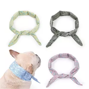 Top Hai Lớp Làm Mát Bandanas Chó Lớn Permeable Băng Khăn Quấn Cổ Chó Mùa Hè Phụ Kiện Làm Mát