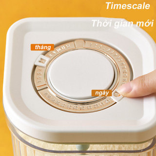【BabyJoy】Hộp đựng Sữa Bột Chống ẩm 1800ml/2400ml, Hộp Trữ Sữa Cho Bé,Dáng Vuông,nút cảm ứng,Kèm Muỗng, An Toàn Cho Bé