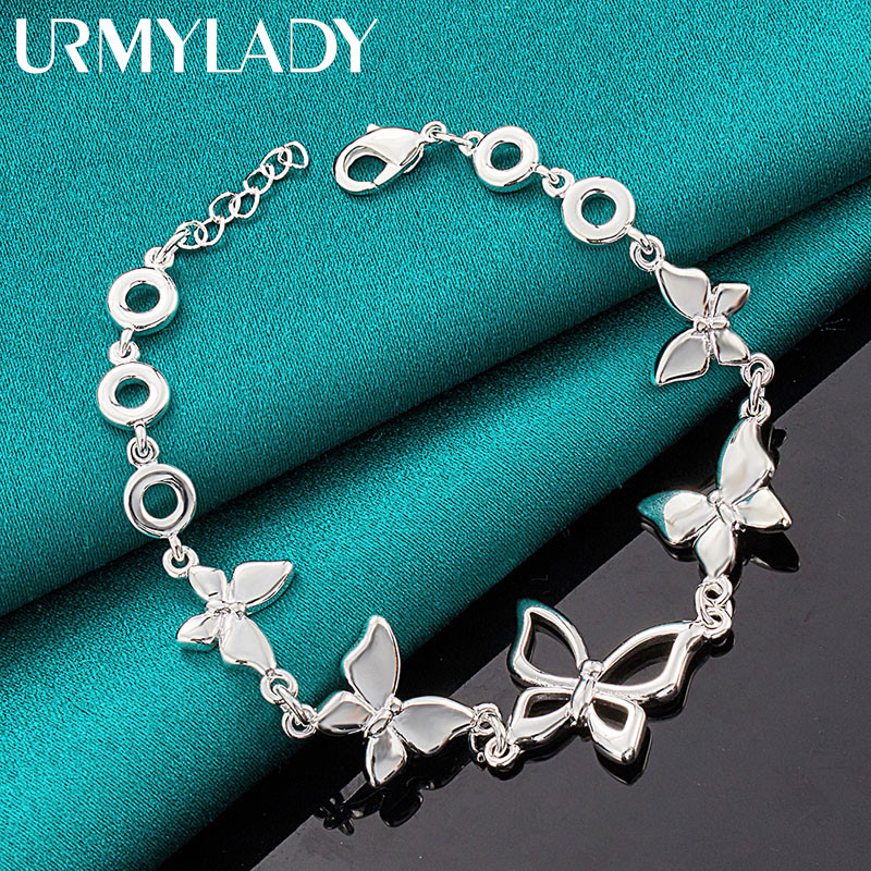 URMYLADY Dây Chuyền Vòng Tay Bạc 925 Phong Cách Bướm Quyến Rũ - Trang Sức Cưới Thời Trang