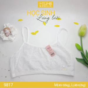 Áo lót học sinh 3 lớp cotton nano lưng lưới 9817 MB Mabelle 3 màu đủ size