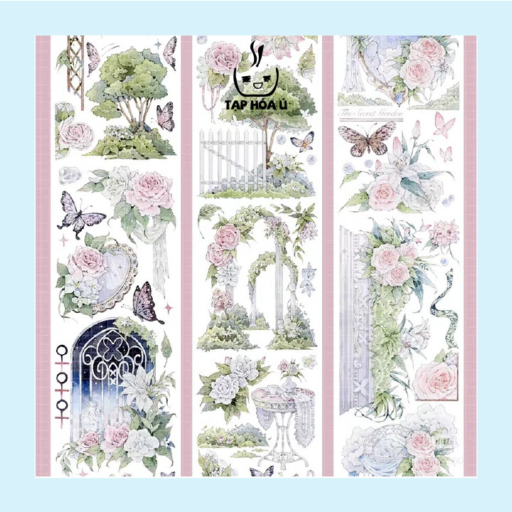 CHIẾT 1 CHU KỲ LOOP BĂNG DÍNH WASHI TAPE CHẤT GIẤY OKMT - FLOWER ...