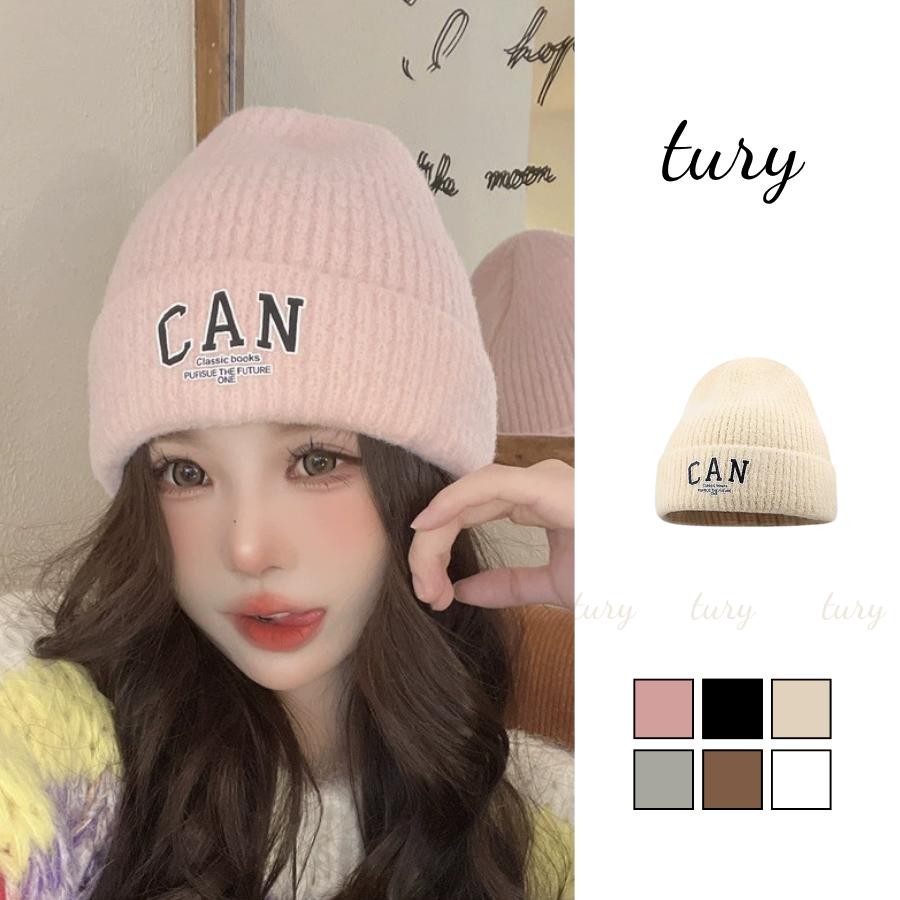 Nón Len Giữ Ấm Unisex Nam Nữ - Tury - Mũ Len in chữ CAN Thời Trang Thu Đông - NL042