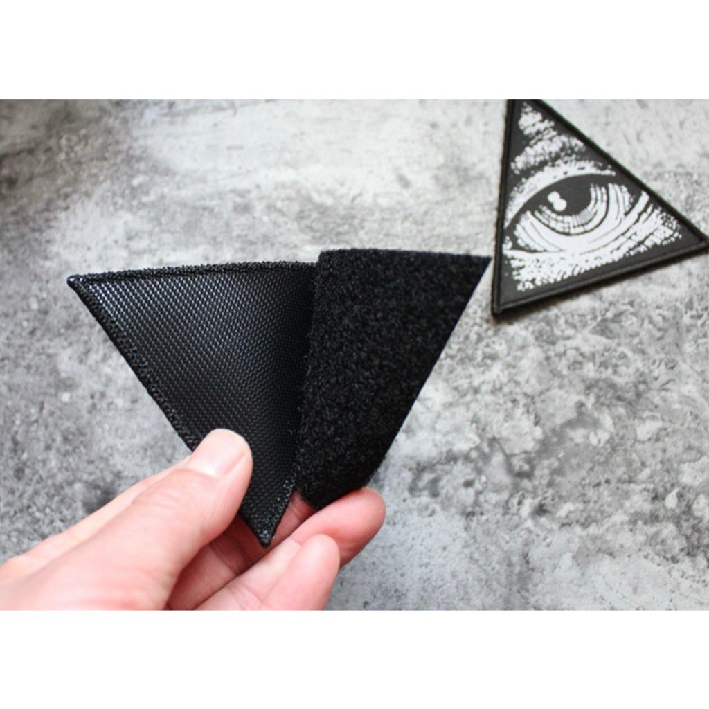 Patch_velcro thêu hình mắt thần dán ba lô quần áo