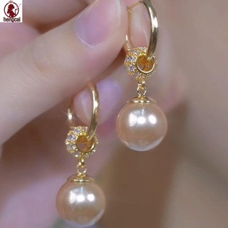 Bông tai tua rua ngọc trai mạ vàng 18K, không gây dị ứng
