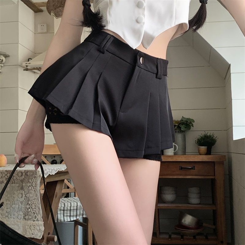 Mùa Hè 2025 Cao Cấp Rời Thường Ngày Culottes Nữ Hot Girl Ren Thiết Kế Mỏng Hơn Nhìn Phù Hợp Với Quần Ống Rộng