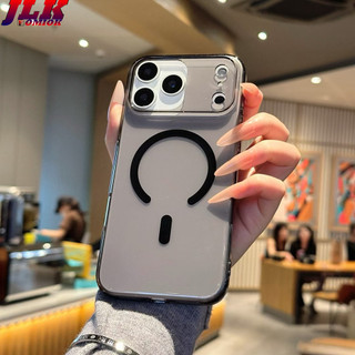 [JLK] Ốp từ tính trong suốt pha lê siêu mỏng cho iPhone 17PROMAX 17Air 17 Pro Max 16 15 14 Plus 13 12 11 Pro Max Vỏ giáp chống sốc PC cứng trong suốt