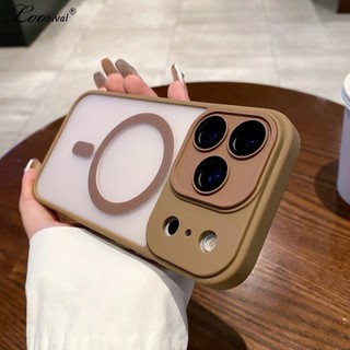 Dành Cho Magsafe Matte Hard Case Cho iPhone 17 16 15 Pro Max Air 14 Plus 12 13 11 Từ Tính Với Camera Phim Giáp Vỏ Chống Sốc