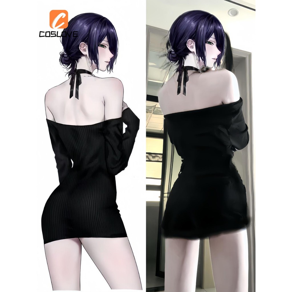 Trang phục cosplay anime màu đen phong cách Reze, phù hợp cho fan