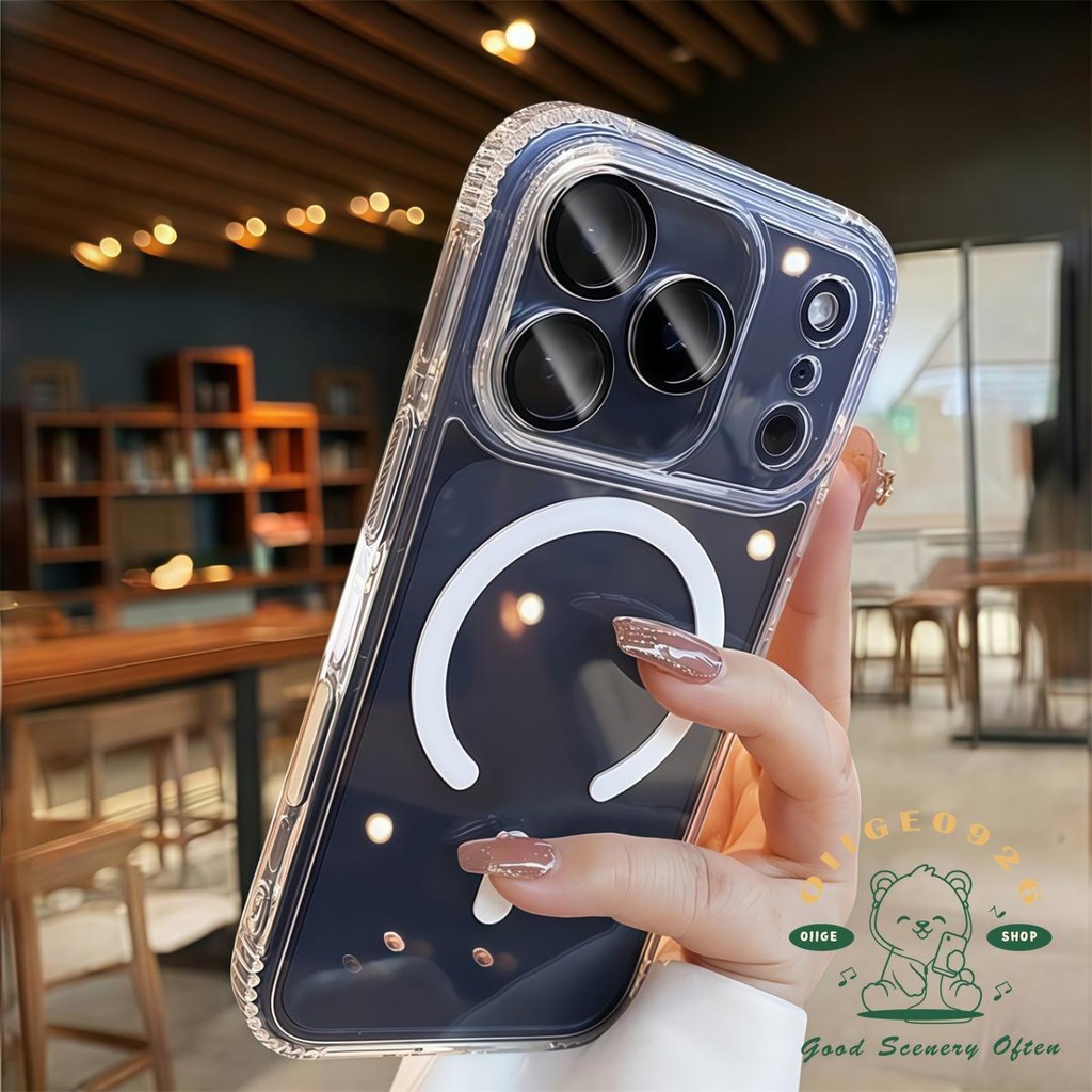 【 Ốp lưng iPhone17 】 Nút ảnh túi khí từ tính chống rơi Vỏ điện thoại iphone17 Pro Max 16 cho vỏ iPhone Vỏ mềm silicon TPU chống sốc