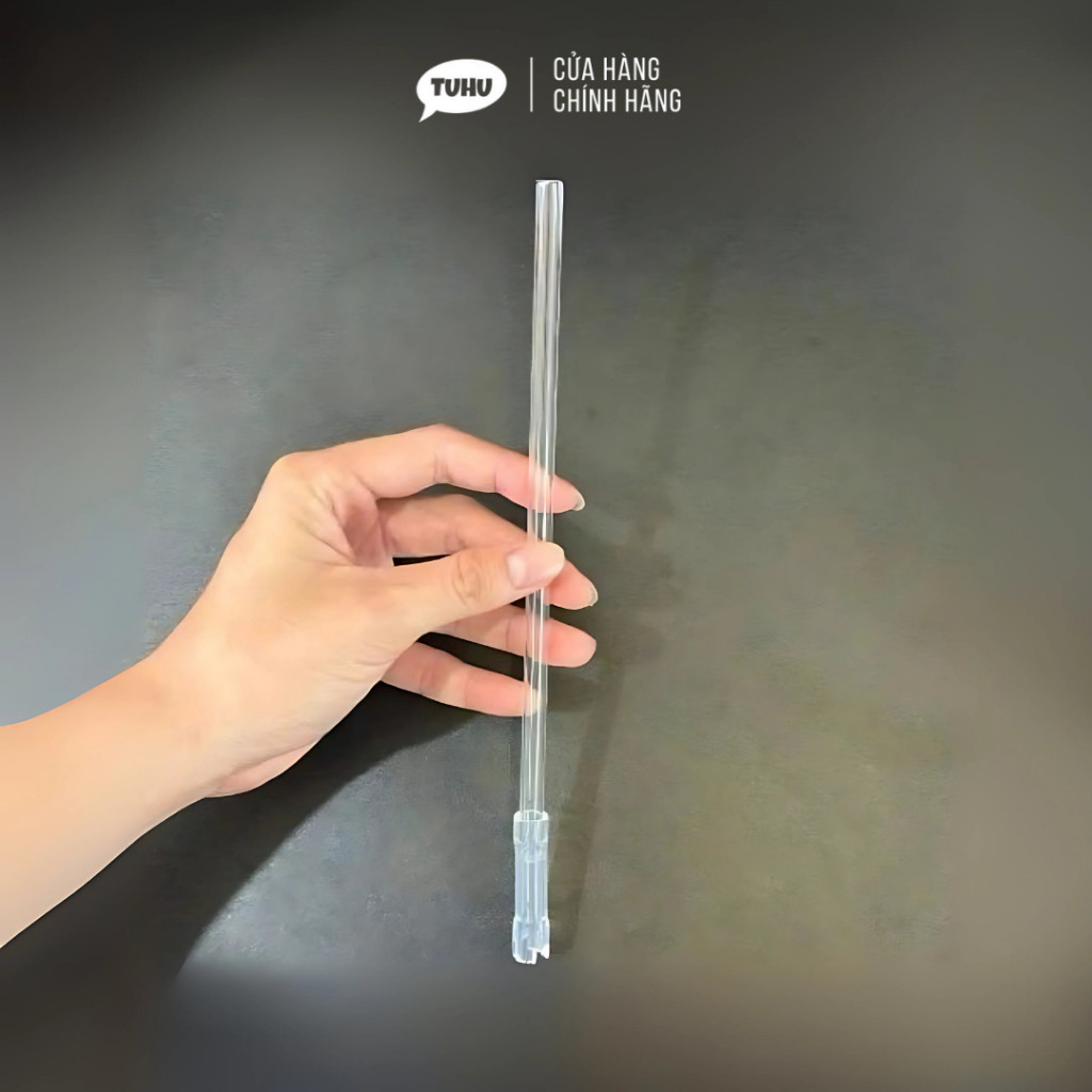 Ống hút thủy tinh cho ly SIMPLE 735ml có đầu silicone