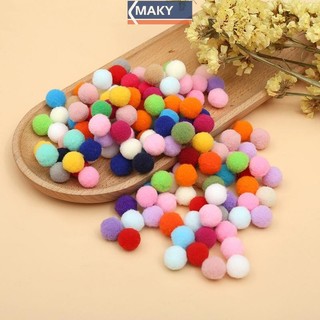 Onetimingcool 100 Cái / lốc Pompom Fluffy 10 Mm Coloful Sang Trọng Thủ Công Thủ Công DIY Trang Trí Băng Đô Tóc Chất Liệu Phụ Kiện VN