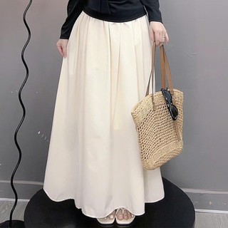 Chân Váy Midi Dài Bigsize Nữ Dáng Xòe Form Rộng Nữ Tính Vải Lụa Mềm Thời Trang Mặc Mát